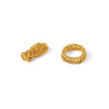 Dainty Gold Hammered Cuban Link Soft Chain Ring, Gold Hammered Chunky Curb Link Ring, Ring Gift for her, "Eileen" Ring