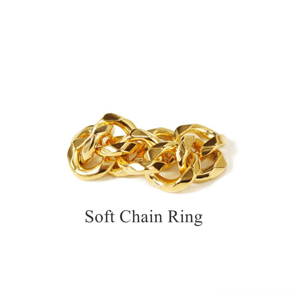 Dainty Gold Soft Chain Ring, Gold Cuban Chain Link Statement Ring, Ring Gift for her, "Isabellea" Ring