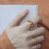Dainty Gold Soft Chain Ring, Gold Cuban Chain Link Statement Ring, Ring Gift for her, "Isabellea" Ring