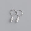 Petites Boucles d’oreilles Mini Créoles Plume Plaqué Or ou Argent Rhodié Style bohème