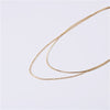 Gold Double Strands Thin Chain and Snake Choker Necklaces, Gold Chain choker Layering Necklace Set