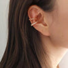 Boucles d'oreilles Ear Cuff "Edda", Bague d’Oreille pour Cartilage Zircon Or Simple et délicate