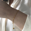 Dainty Gold Plated Rectangular Box Chain Bracelet