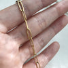 Dainty Gold Plated Rectangular Box Chain Bracelet