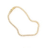 Dainty Chunky White CZ Bracelet with Gold and Silver Chain