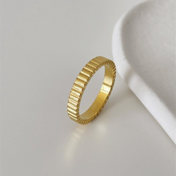 Gold Dainty Hammered Stacking Band Ring, Gift for her