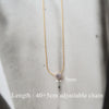 Dainty CZ Pendant Layering Necklace, Birthstone Diamond Gold Plated Necklace