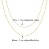 Gold Double Strands Ball Chain and Thin Choker Necklaces, Gold Chain choker Layering Necklace Set