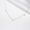 Dainty Gold CZ Triangle, Square orTeardrop Charm Choker Necklace, Delicate Layering Necklace, Gift For Her