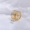 Dainty Gold Multi-Strands Twisted Stacking Band Ring, Gold Thin Wrap Minimalist Rings for Women