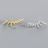 Dainty CZ Gold and Silver Angle Wings Ear Climber