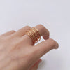 Dainty Gold Multi-Strands Twisted Stacking Band Ring, Gold Thin Wrap Minimalist Rings for Women