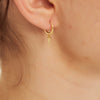 Petites Boucles d’oreilles Mini Créoles Plaqué Or ou Argent Pointe style bohème