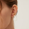 Dainty Double Strand Gold and Silver Non Piercing Ear Cuff