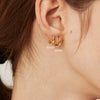 Petites boucles d&#39;oreilles Mini Créoles Bords Carrés Multi-Tailles Couleur Dorée et Argentée style Minimaliste