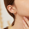 Petites boucles d&#39;oreilles Mini Créoles Epaisses Simples et Lisses Multi-Tailles Plaqué Or et Argent style minimaliste