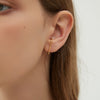 Dainty Simple Gold and Silver Ear Lobe Cuff Huggie Hoop Earrings