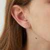 Dainty Simple Gold and Silver Ear Lobe Cuff Huggie Hoop Earrings