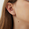 Dainty Simple Gold and Silver Ear Lobe Cuff Huggie Hoop Earrings