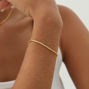 Dainty Gold Chain Bracelet - Minimalist Tiny Gold Everyday Bracelet - Sister Birthday gift - Gifts for mom