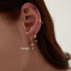 Dainty Gold CZ Star Huggie Earrings, Dainty Gold Star Hoops Earrings, CZ North Star Hoop Earrings, Celestial jewelry