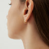 Boucles d’oreilles Créoles Rectangle Plaqué Or ou Argent Rhodié