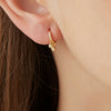 Petites boucles d&#39;oreilles Créoles Plaqué Or Boules de Zircon Pendantes Style bohème