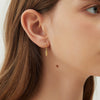 Petites Boucles d’oreilles Mini Créoles Plume Plaqué Or ou Argent Rhodié Style bohème