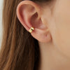 Boucles d&#39;oreilles Lisses Simples Or ou Argent, Bague d’Oreille pour Cartilage Or et Argent Simple, Ear Cuff sans perforation, faux piercing