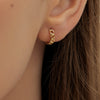 Petites boucles d&#39;oreilles Mini Créoles Chaîne Plaqué Or ou Argent Rhodié Style Minimaliste