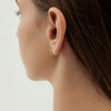 Petites boucles d&#39;oreilles Mini Créoles Chaîne Plaqué Or ou Argent Rhodié Style Minimaliste