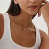 Collier Pendentif Zircon Imitation Diamant avec La Chaîne Ultra Fine Plaqué or Style Bohème, Cadeau pour elle