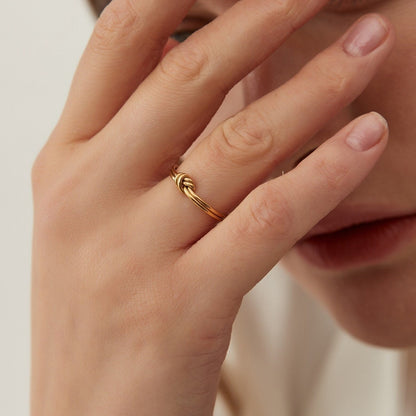 Bague Anneau Nœud d'amour Promesse – Maylie&Lou - Main Image