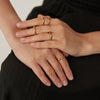 Gold and Silver Simple Two Sizes Round Band Ring, Gold Thick Stacking Minimal Band Ring