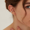 CZ Thin and Simple Adjustable Gold or Silver Non Piercing Cartilage Ear Cuff Earrings