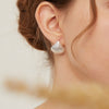 Dainty Chunky Gold Or Silver Seashell Stud Earrings, Textured Gold or Silver Scallop Shell Statement Earrings