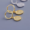 Petites Boucles d’oreilles Créoles Or pendants Médaille Miraculeuse  -  bijou mini-créoles catholique en plaqué or  - cadeau pour elle