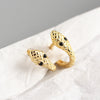 Petites boucles d&#39;oreilles Créoles Serpent Zircon Noir Plaqué Or style boho, Boucles Mini Créole Huggie minuscules, cadeau pour elle
