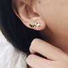 Boucles d&#39;oreilles Femme Grimpeur Etoile plaqué Or Simple style minimaliste, Bagues d&#39;Oreille Longue Ear-Cuff Délicat contours de lobes Or