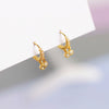 Petites boucles d&#39;oreilles Créoles Plaqué Or Boules de Zircon Pendantes Style bohème, Boucles d&#39;oreilles Mini Créole Huggie minuscules