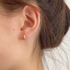 Petites boucles d&#39;oreilles Créoles Simple Plaqué Or style minimaliste - Boucles d&#39;oreilles Mini Créole Huggie minuscules  - cadeau pour elle